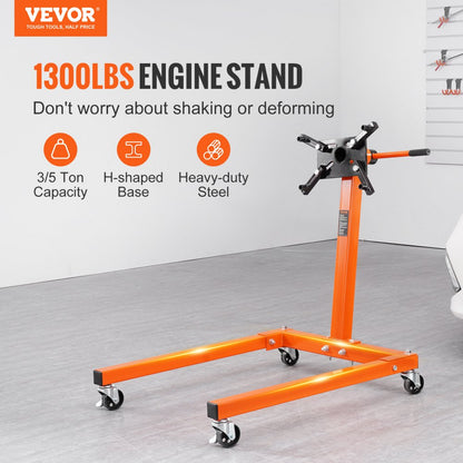 010356466745 - Heavy-Duty Engine Stand, 1300 lbs Capacity, 360° Rotation