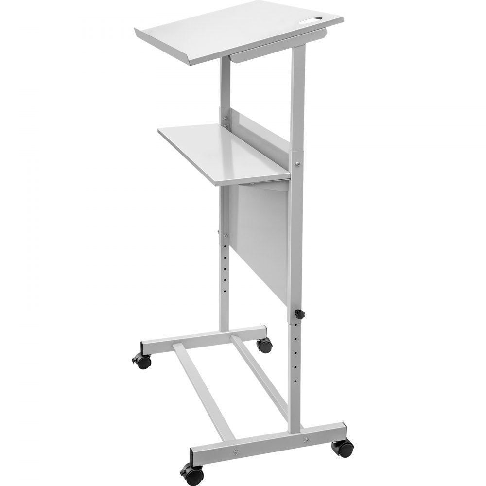 3YYYDJ004XA - Durable 1.5mm Steel Lectern Podium with Two-Tier Design
