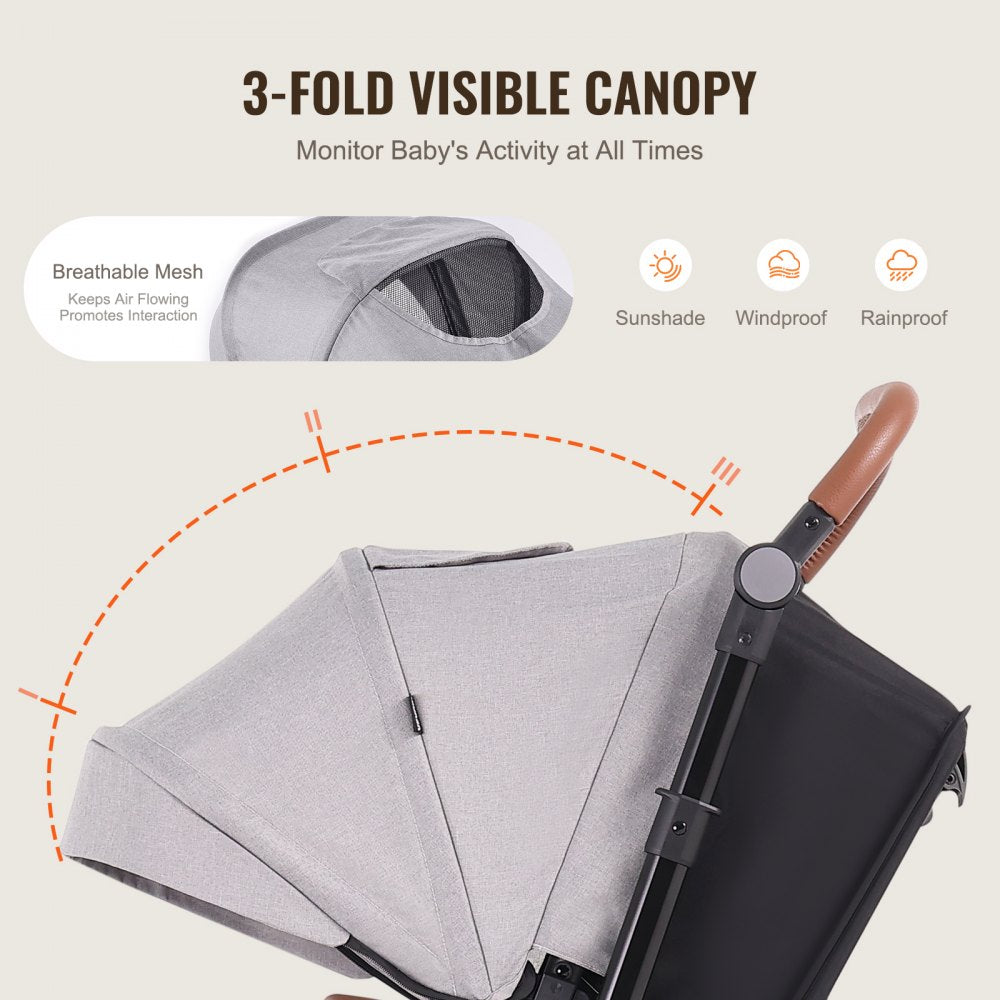 6800H - Lightweight 360° Stroller Travel System for On-the-Go Parents