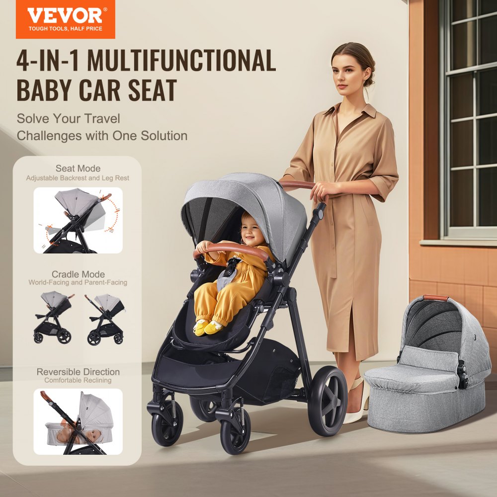 6800H - Lightweight Travel System with 360° Swivel Seat & Bassinet