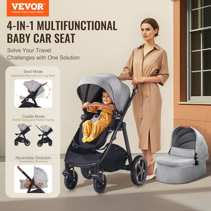 6800H - Lightweight Travel System with 360° Swivel Seat & Bassinet