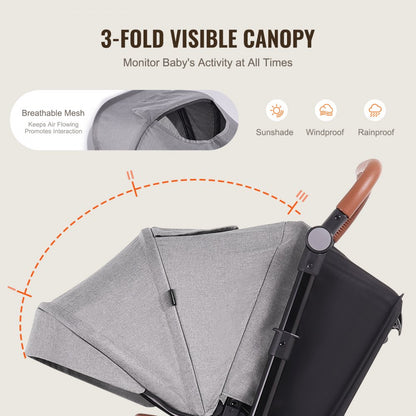 6800H - Lightweight Travel System with 360° Swivel Seat & Bassinet