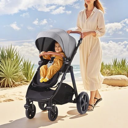 6800H - Lightweight Travel System with 360° Swivel Seat & Bassinet