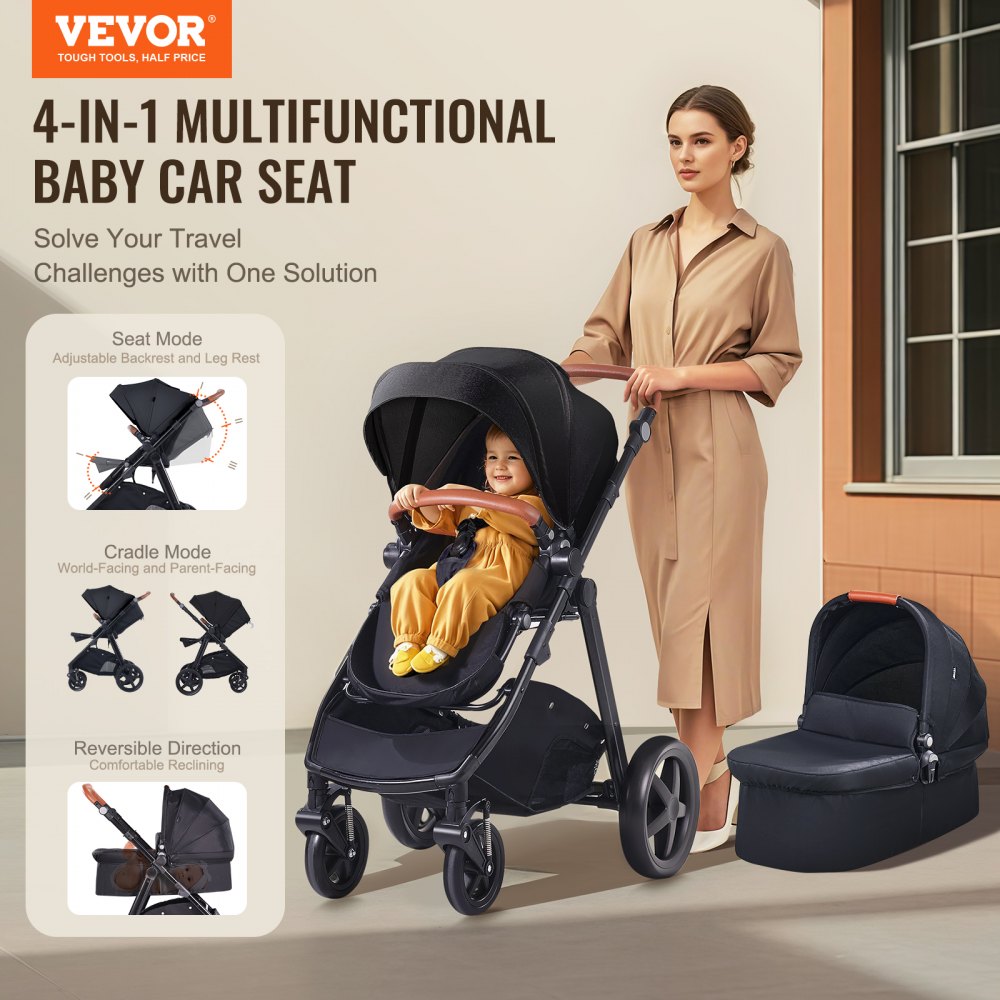 6800H - Lightweight Multi-Mode Baby Stroller & Bassinet Travel System