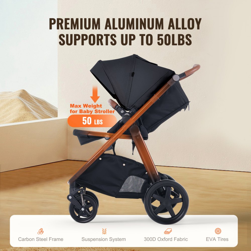 6800H - Lightweight Multi-Mode Baby Stroller & Bassinet Travel System