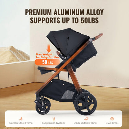 6800H - Lightweight Multi-Mode Baby Stroller & Bassinet Travel System