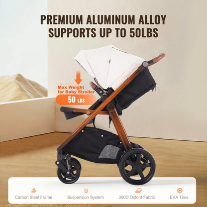 6800H - Lightweight 2-in-1 Stroller System with Adjustable Canopy and Recline