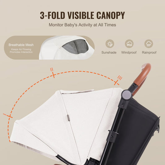 6800H - Lightweight 2-in-1 Stroller System with Adjustable Canopy and Recline