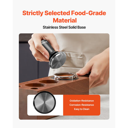 YFQ53mm0101020003 - 30lbs Pressure Stainless Steel Espresso Tamper with Grip