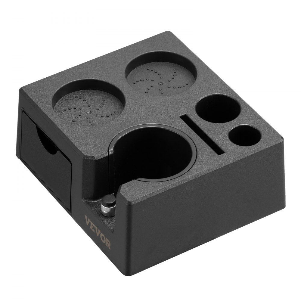 YFZTY0103080003 - Sapele Wood Espresso Tamping Station with Tool Storage