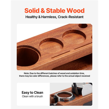 YFZTY0202020016 - Sapele Wood Espresso Tamper Station for Organized Brewing