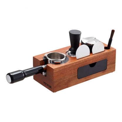YFZTY0202020016 - Sapele Wood Espresso Tamper Station for Organized Brewing