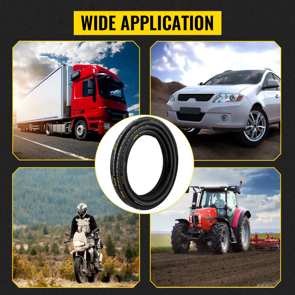 010212340842 - Durable 1/4" Synthetic Rubber Hydraulic Hose, 328 ft, 5800 PSI