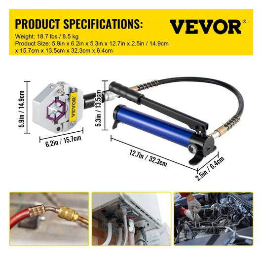 FS-7842B - Lightweight Manual AC Hose Crimper for 5/16" to 5/8" Fittings