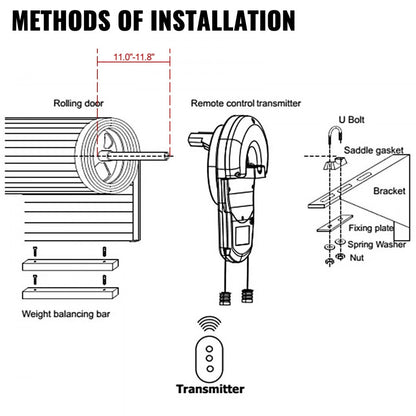 RDO-8865 - 16.4ft VEVOR Garage Door Opener with LED Light