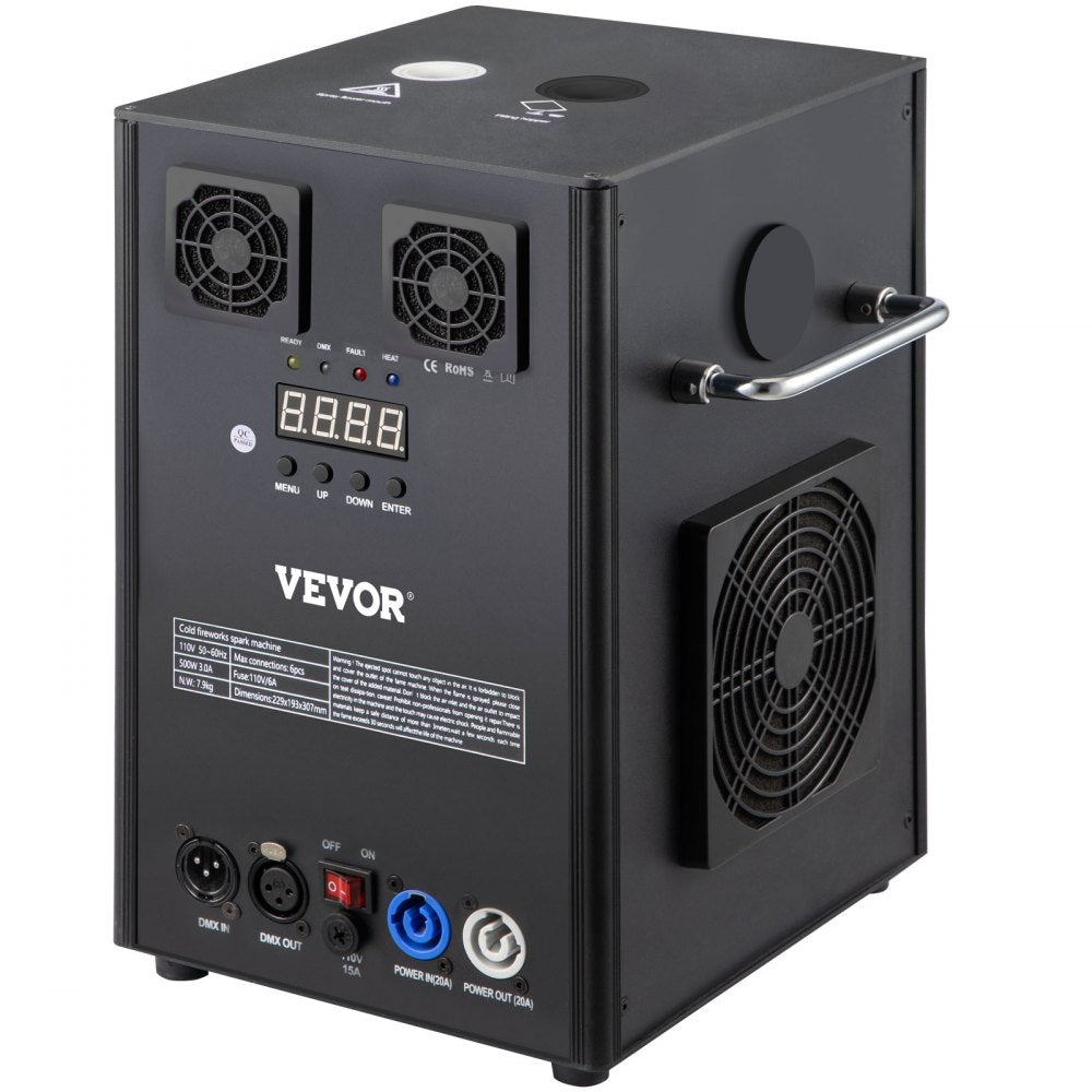 VV-CSM-500 - 700W Cold Spark Machine with Adjustable 6.6-9.8ft Sparks