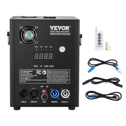 BJY-PHJ500u1 - 500W VEVOR Cold Spark Machine with DMX Control and 180g Capacity