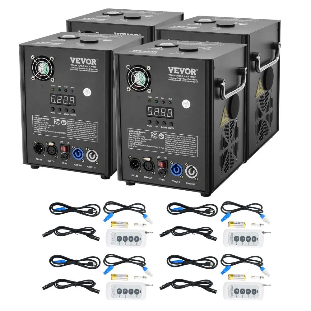 BJY-PHJ500u1 - 500W Cold Spark Firework Machine, DMX Control, 2-4m Reach