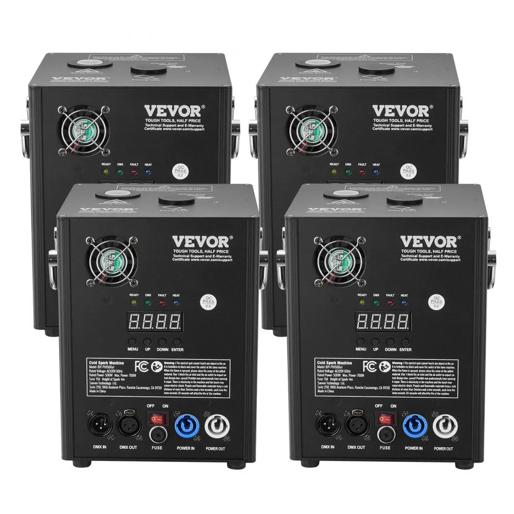 BJY-PHJ500u1 - 500W Cold Spark Firework Machine, DMX Control, 2-4m Reach