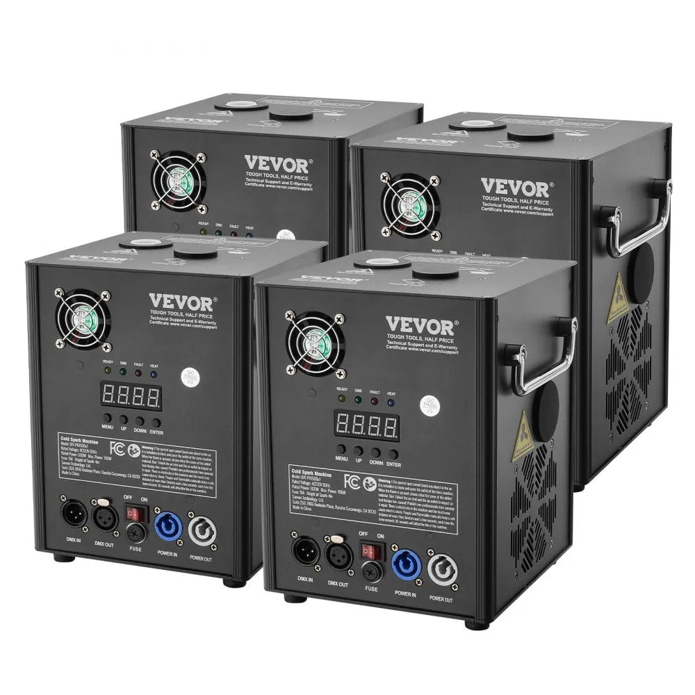 BJY-PHJ500u1 - 500W Cold Spark Firework Machine, DMX Control, 2-4m Reach