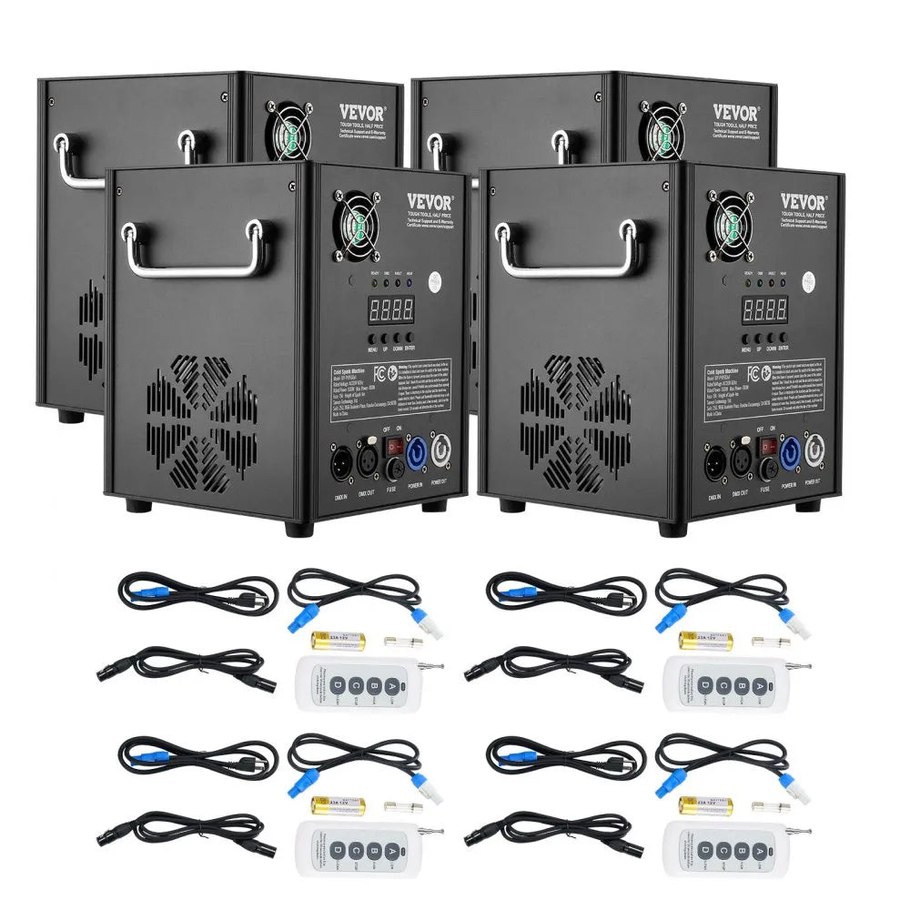 BJY-PHJ500u1 - 500W Cold Spark Firework Machine, DMX Control, 2-4m Reach
