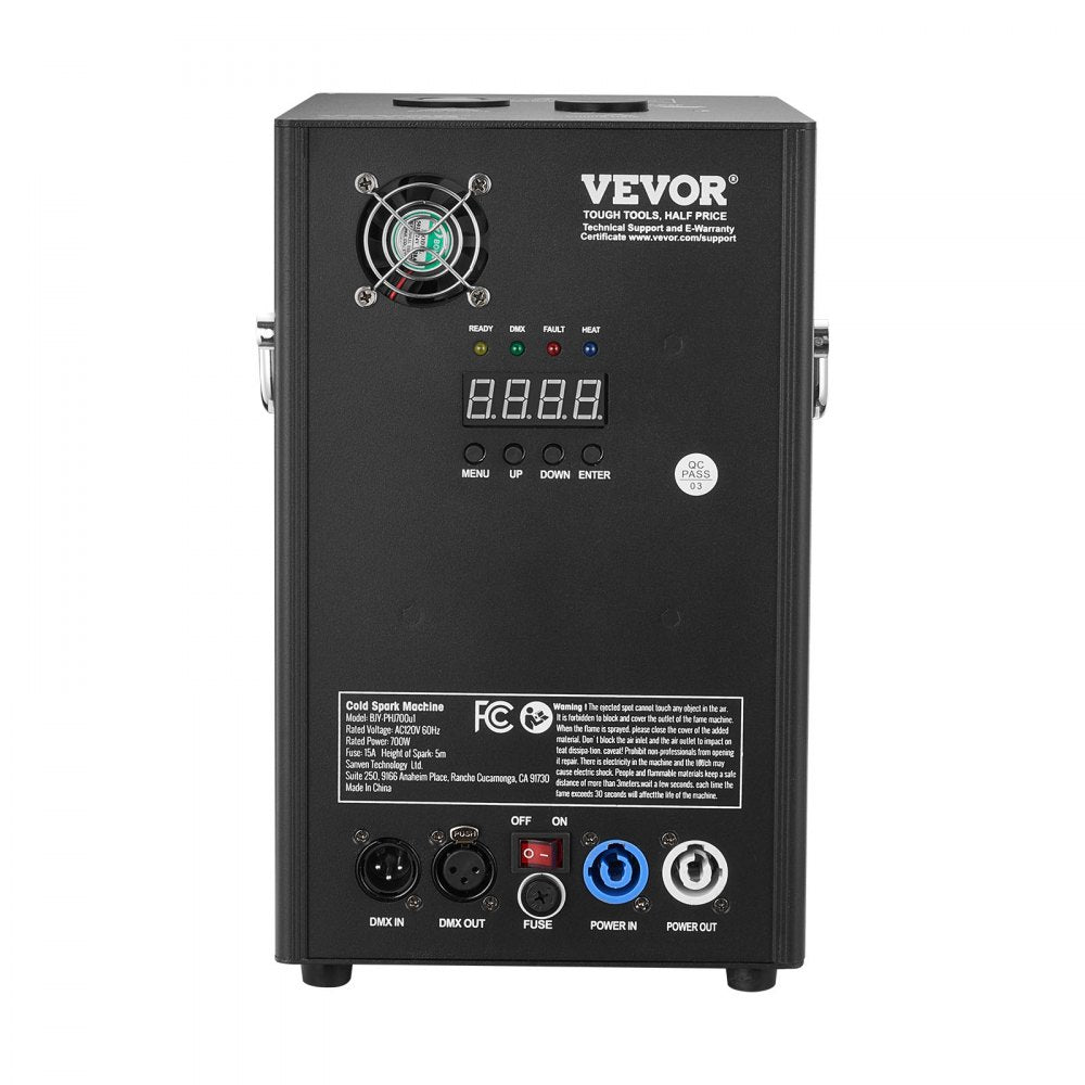 BJY-PHJ700u1 - 700W Cold Spark Machine, Adjustable 6.6-16.4ft Height