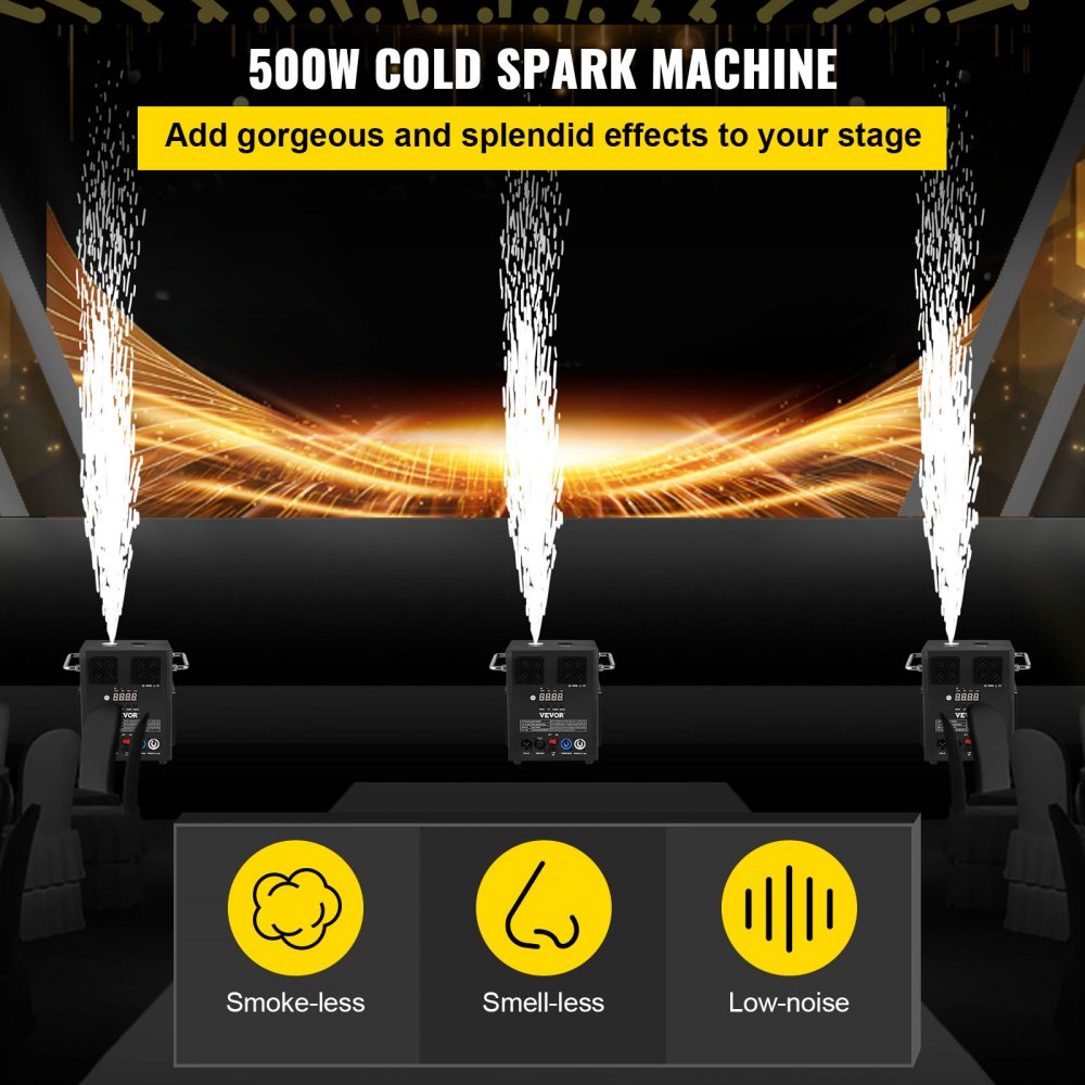 VV-CSM4-500 - Adjustable Cold Spark Machine for Stunning Events, 5-8.2ft Height