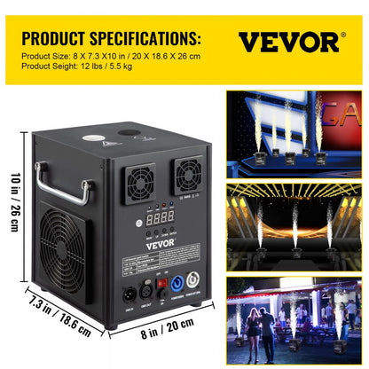 VV-CSM4-500 - Adjustable Cold Spark Machine for Stunning Events, 5-8.2ft Height