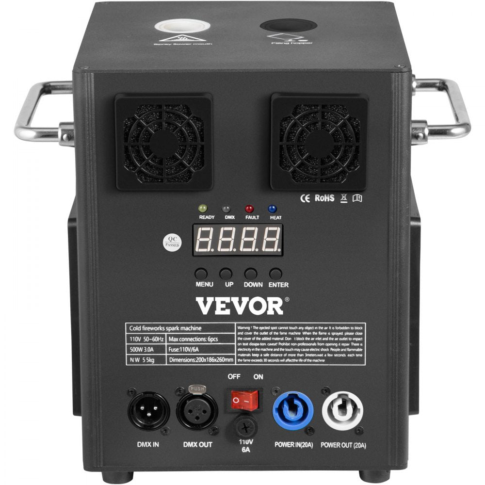 VV-CSM4-500 - Adjustable Cold Spark Machine for Stunning Events, 5-8.2ft Height