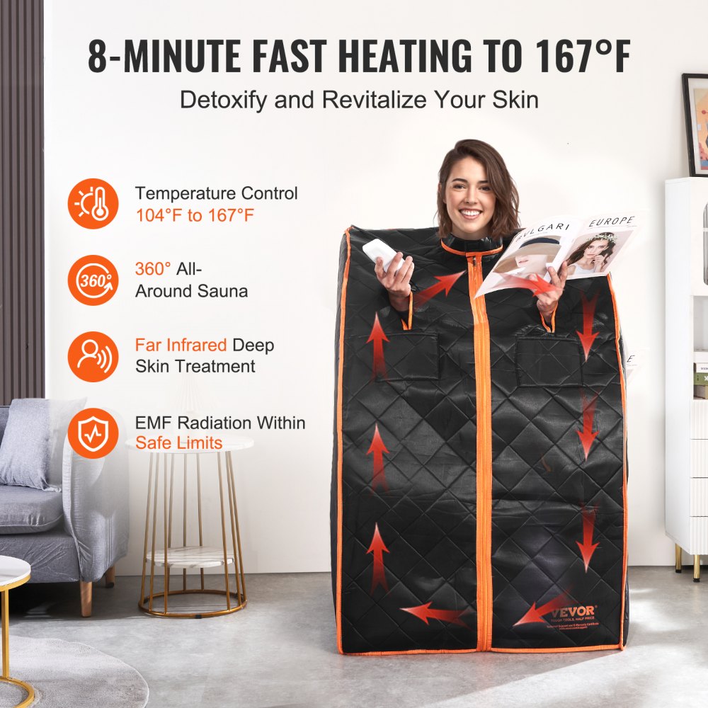 ML-6067-U - Portable 1400W Infrared Sauna Blanket for Home Detox & Relaxation