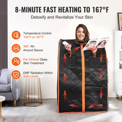 ML-6067-U - Portable 1400W Infrared Sauna Blanket for Home Detox & Relaxation