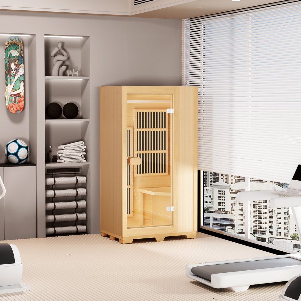 FRB-1E5 - Compact Far Infrared Sauna for One with Music and Lighting