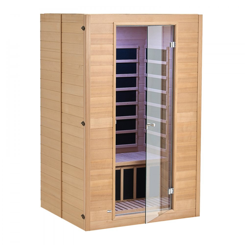 FRB-2M3 - 1800W Far Infrared Wooden 2-Person Sauna for Relaxation
