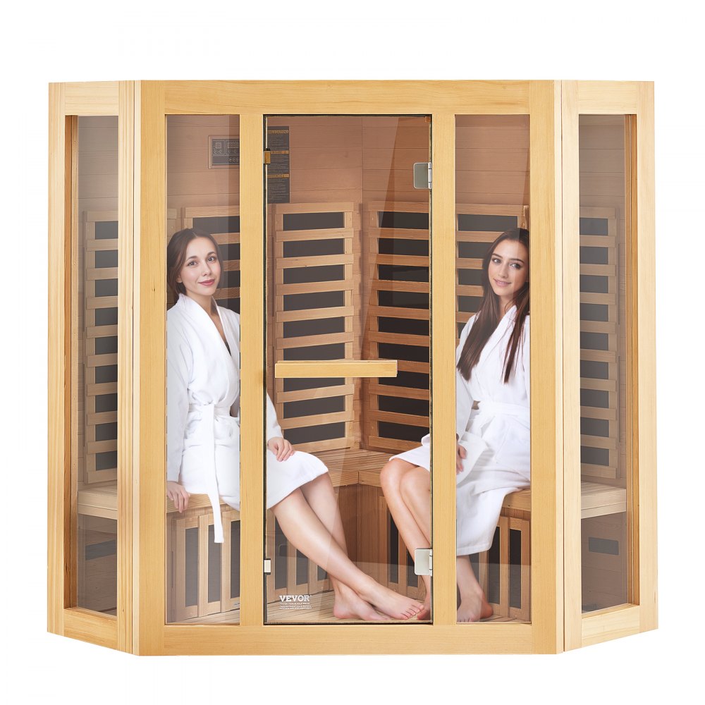 WJ-003 - 3-4 Person Corner Sauna Room with 2470W Fast Heating