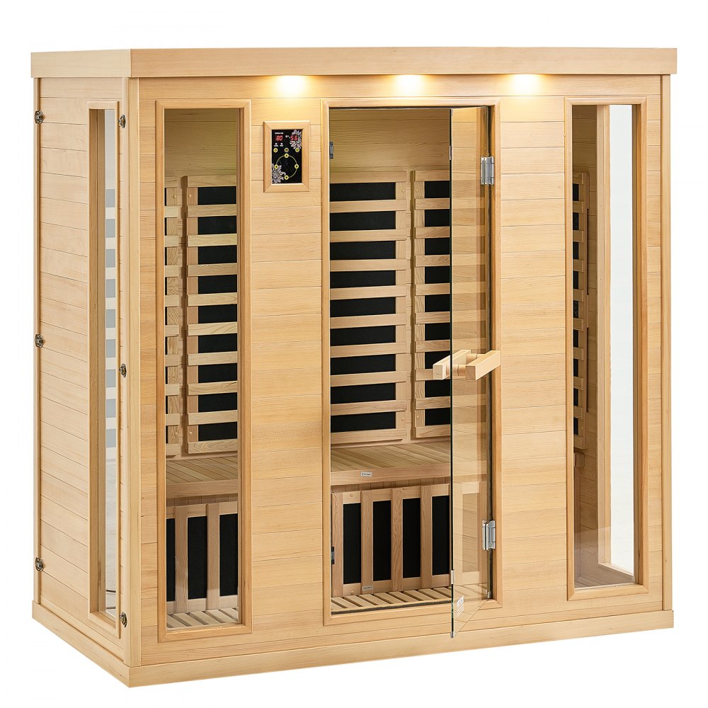 WJ-004 - 2580W Canadian Hemlock Sauna for 3-4 Person Comfort