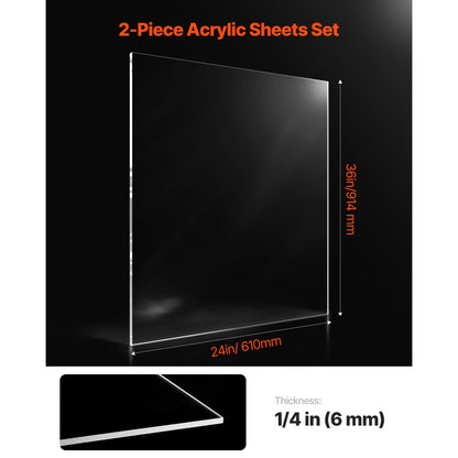 LX-PMMA-24*36 - 24x36 Inch Acrylic Sheet Set (2 PCS) for DIY Crafts