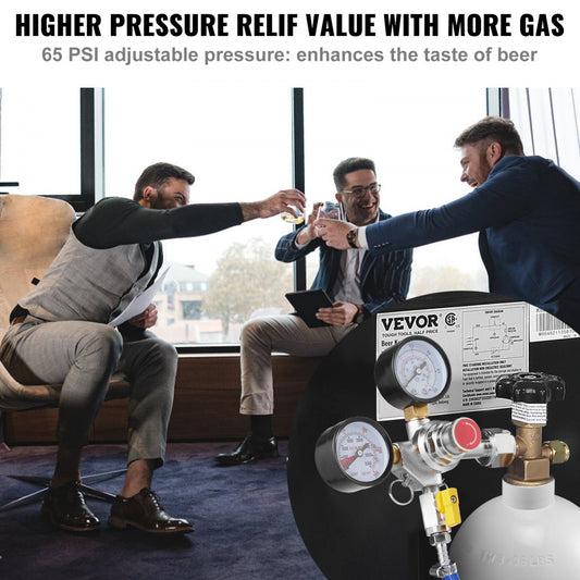 Item Model Number - VEVOR CGA320 Double Gauge CO2 Regulator with 60 PSI Control