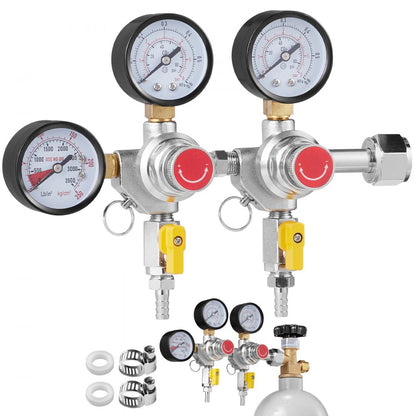 Item Model Number - Triple Gauge CO2 Regulator with 0-60 PSI Pressure Control