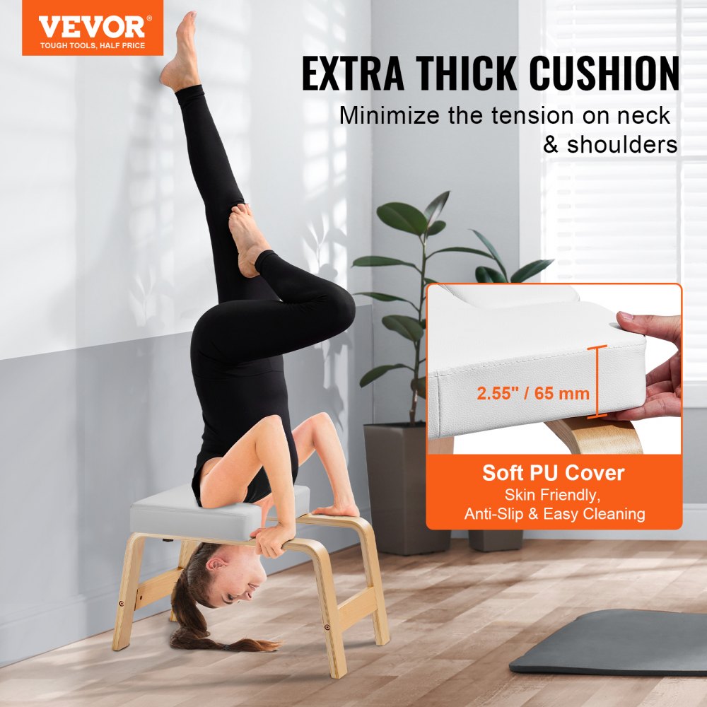 A3007 - Birch Inversion Chair with 2.55" Cushion for Yoga & Headstands