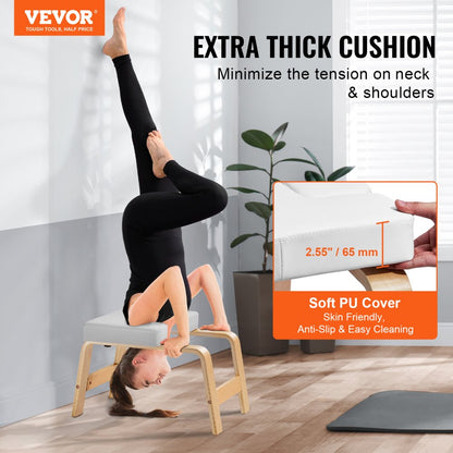 A3007 - Birch Inversion Chair with 2.55" Cushion for Yoga & Headstands