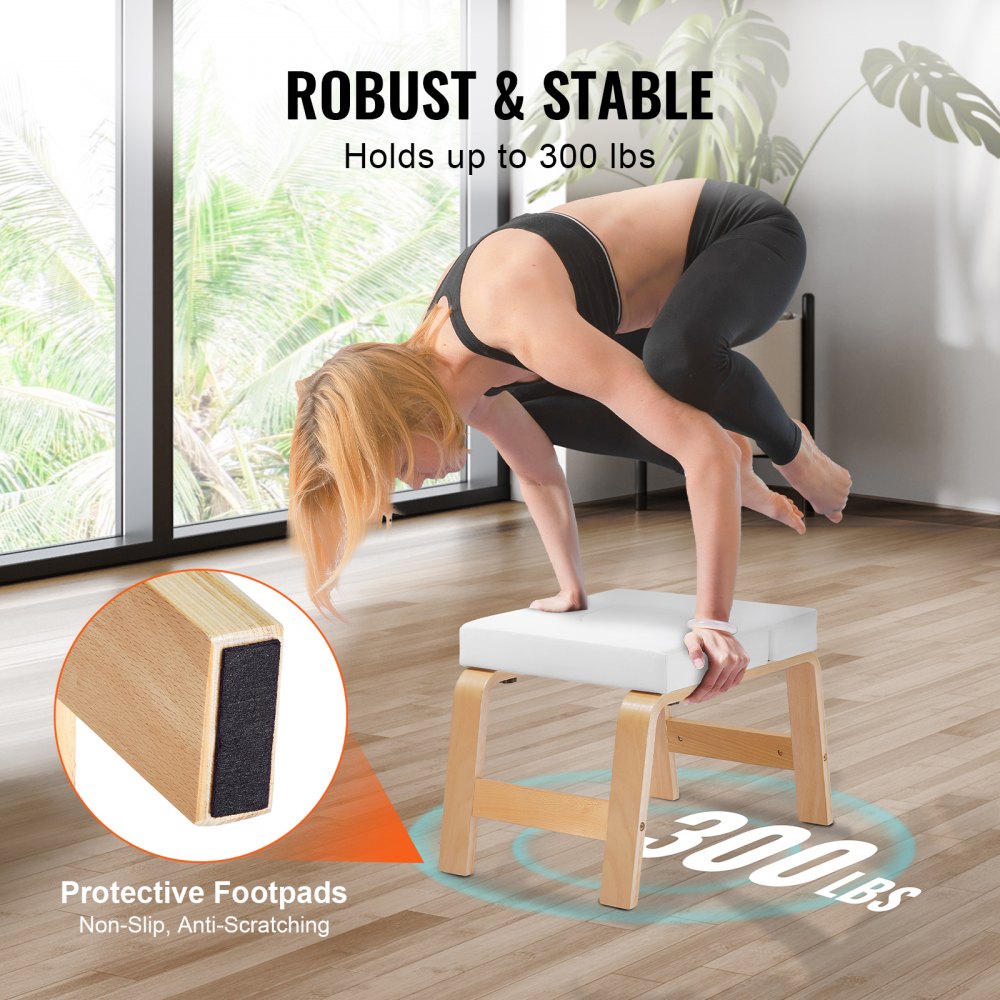 A3007 - Birch Inversion Chair with 2.55" Cushion for Yoga & Headstands