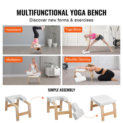 A3007 - Birch Inversion Chair with 2.55" Cushion for Yoga & Headstands