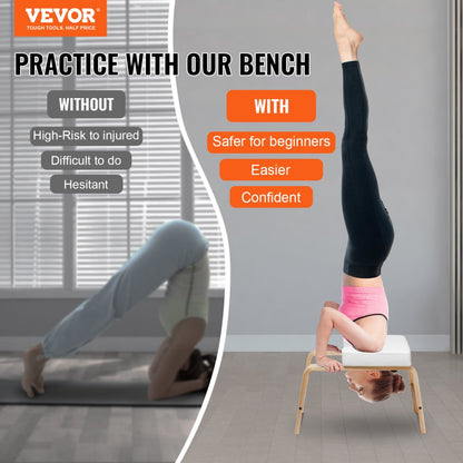 A3007 - Birch Inversion Chair with 2.55" Cushion for Yoga & Headstands