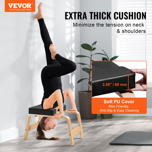 A3007 - Sturdy Inversion Chair with 2.55" Cushion for Yoga and Meditation