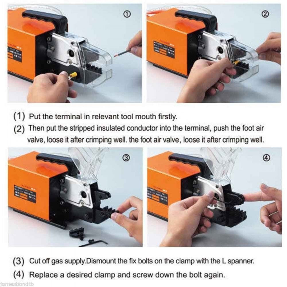 AM-10 - High-Force Pneumatic Crimping Tool with 15 Die Sets