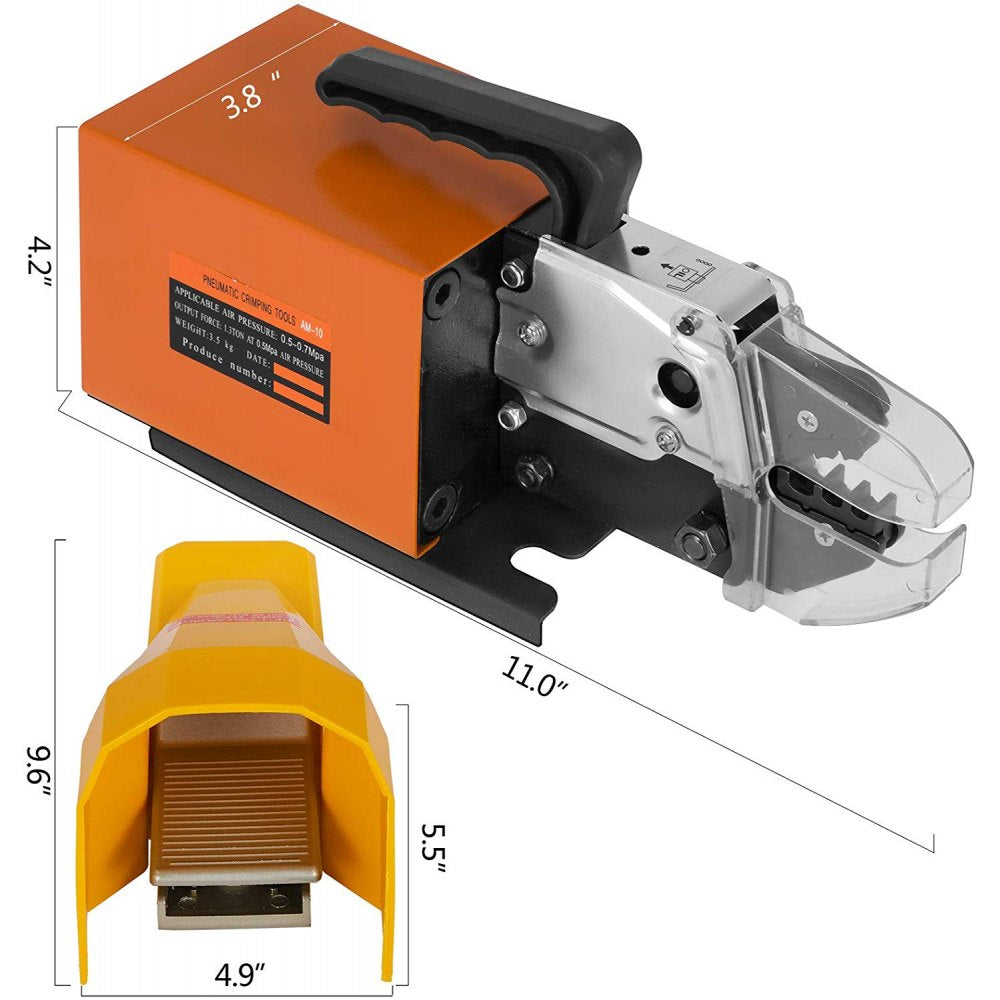 AM-10 - High-Force Pneumatic Crimping Tool with 15 Die Sets