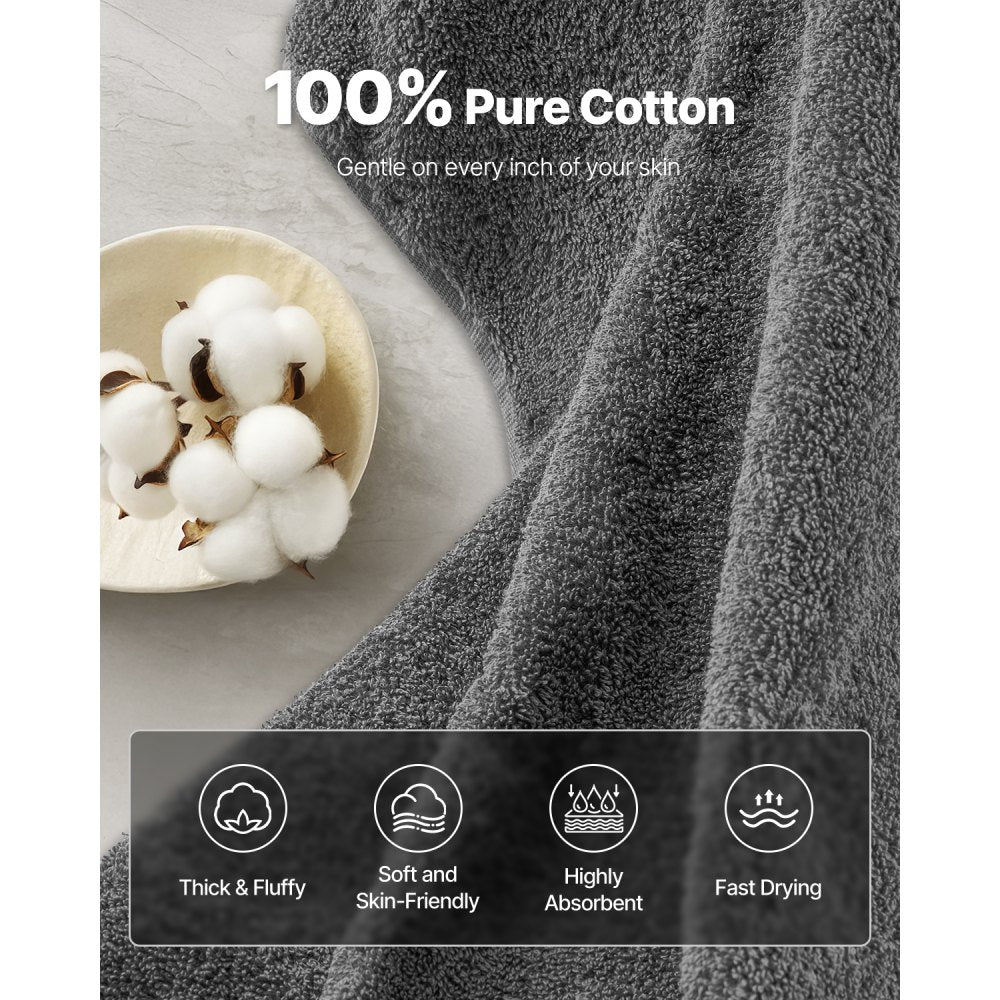 6-1606 - Luxurious 6-Piece Cotton Towel Set, Soft & Absorbent