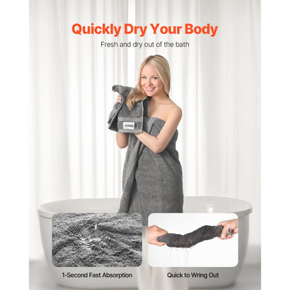 6-1606 - Luxurious 6-Piece Cotton Towel Set, Soft & Absorbent