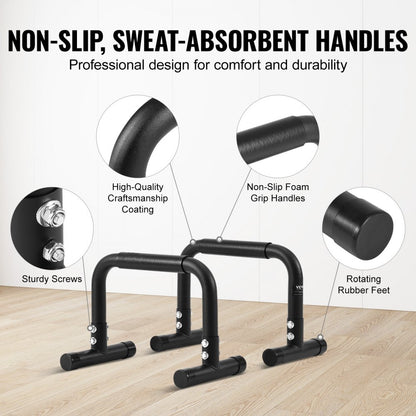 FB003 - Heavy-Duty Dip Bars for Home Gym, 500 lbs Capacity