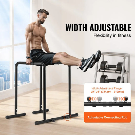 FA003 - Adjustable VEVOR Dip Bar - Durable Steel, Supports 440 lbs